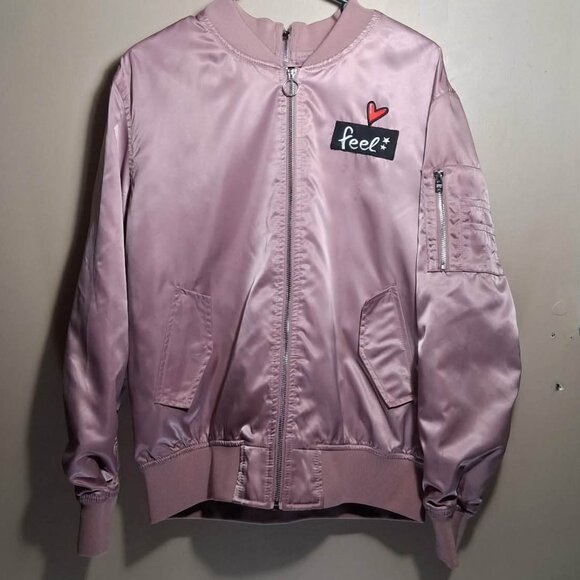 Frank Stone Jackets & Blazers - Frank Stone Embroidered Floral Design Womens Bomber Jacket